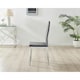 image 4 of Furniturebox 6x Milan Dining Chair Grey Velvet Silver Legs