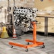 image 2 of HOMCOM Engine Stand, 570 kg Rotating Engine Stand with 360 Degree Adjustable Head, 4 Mounting Arms, Heavy Duty Steel Support, Universal Wheels for Garage Workshop Auto Repair, Orange
