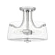 image 1 of Quoizel Hollister Bowl Semi Flush Ceiling Light Polished Nickel