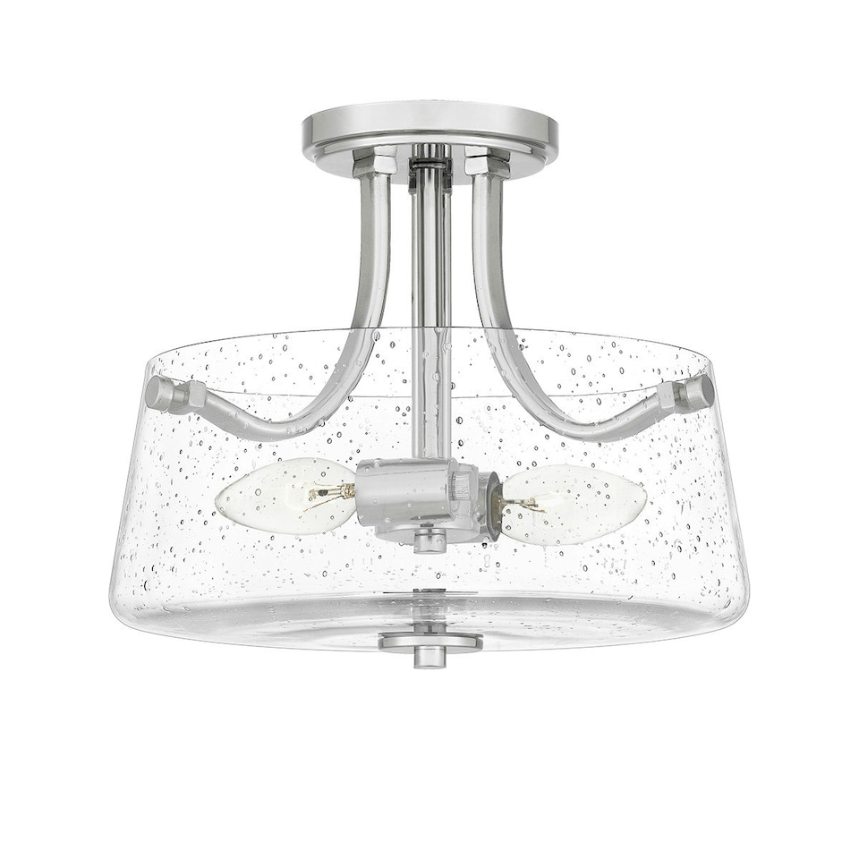 image 1 of Quoizel Hollister Bowl Semi Flush Ceiling Light Polished Nickel