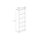 image 5 of Core Products Premium Corona Grey Tall Narrow Bookcase, Grey Wax & Antique Wax Top H176.0cm x W46.0cm x D20.0cm Grey