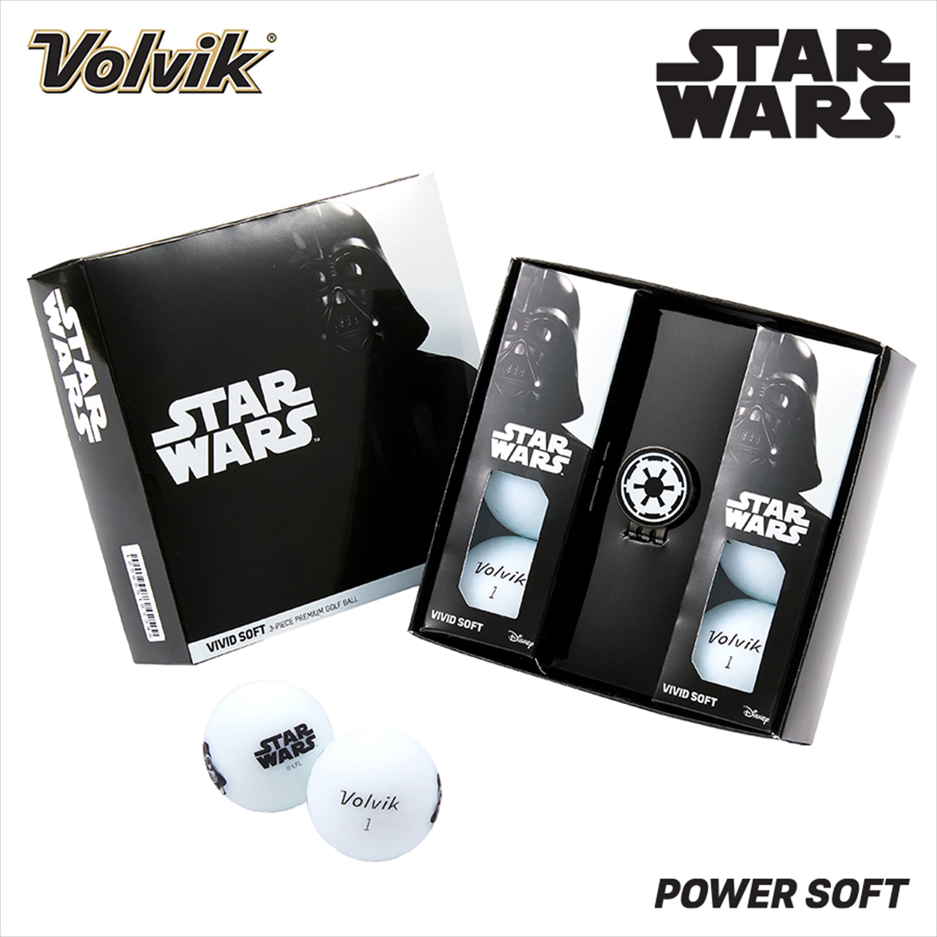 Volvik Vivid Soft Star Wars Darth Vader 6 Ball + Marker Pack