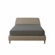 image 1 of Flannelette Fitted Sheet Extra Deep 40cm Skirt Soft Brushed Cotton | Grey | King