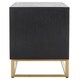 image 3 of Interiors by Premier Three‑Door Sideboard, High Gloss & Concrete‑Grey 3‑Door Buffet Cabinet, Open‑Shelved Storage Unit Multi