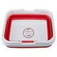 image 3 of Interiors By Premier Collapsible Red Laundry Basket With Handles,Space Efficient Organizer,Functional Thermoplastic Rubber Basket Red