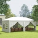 image 7 of Outsunny 3 x 6m Pop Up Gazebo Height Adjustable Party Tent w/ Storage Bag Black