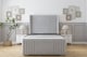 image 1 of Sloomy Camden Silver Plush Bed Frame With Mattress With 50"  Upholstered Wingback Headboard 4'6 Double