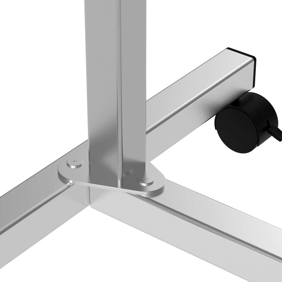 image 1 of HOMCOM Height Adjustable Over Bed Table with Wheels, C Shaped Laptop Desk, Portable Hospital Bed Table for Living Room, Bedroom, Black