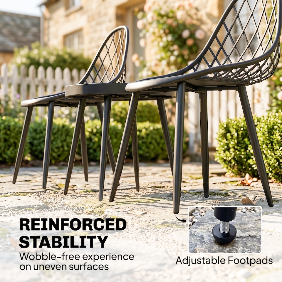 image 1 of Outsunny 3-Piece Outdoor Bistro Set Patio Furniture for Garden, Balcony