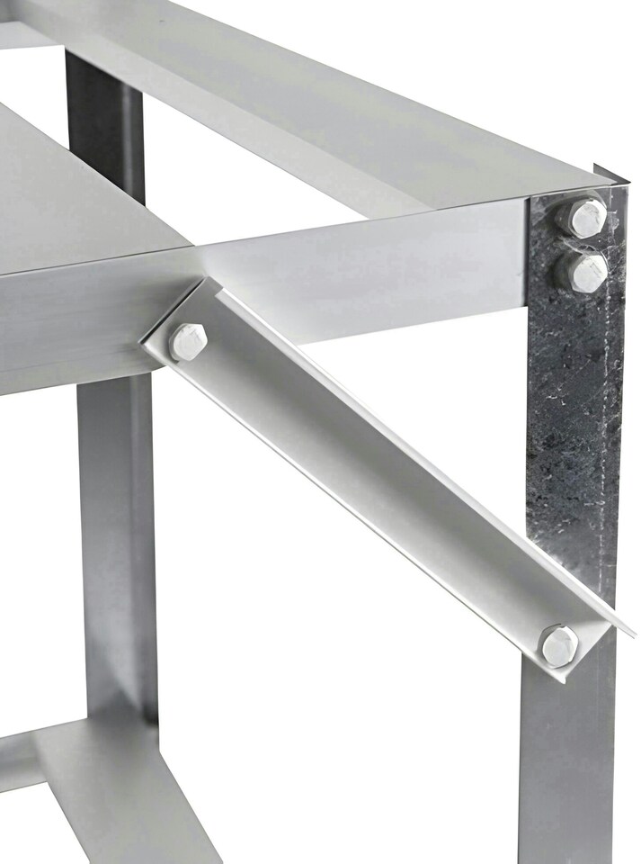 image 1 of Lacewing Twinpack Traditional 2 Tier Greenhouse Staging Shelving Bench in Silver 126cm