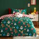 image 1 of Catherine Lansfield Christmas Icons So Soft Reversible Duvet Cover Set Green Green | Double