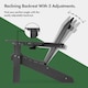 image 5 of Vonhaus Westport Black Adirondack Garden Chair HDPE with Reclining Backrest