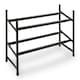 image 2 of Interiors By Premier Minimal Two Tier Shoe Rack, Functional Shoe Drawer Organizer For Bedroom, Robust Shoe Rack For Livingroom Black
