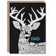 image 1 of Stag White Folk Design Deer Fathers Day Dad Card