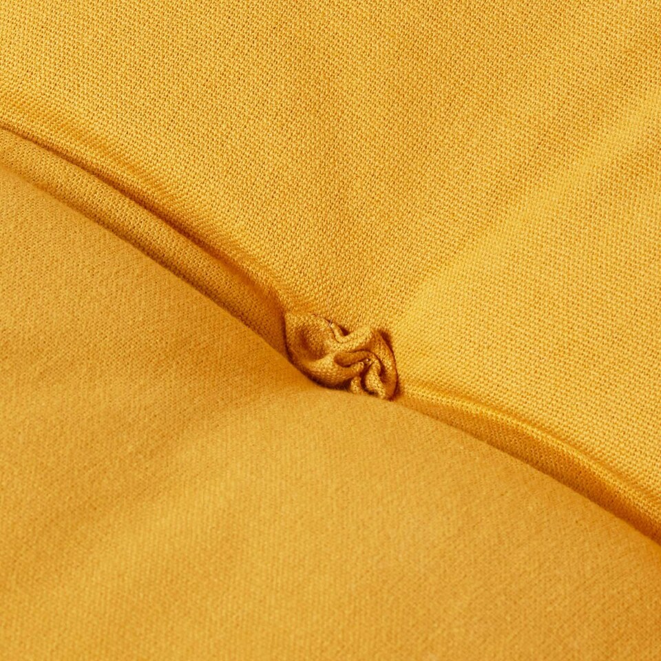 image 1 of Homescapes Mustard Yellow Cotton Back Support Cushion Yellow
