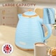 image 4 of HOMCOM Electric Kettle, Fast Boil, 1.7L, 3kW, Swivel, Light Blue Ripple | Blue | Light Blue, Rose Gold