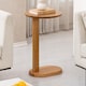 image 2 of Nora C-Shaped Solid Mango Wood Sofa Side Table for Living Room