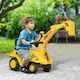 image 2 of HOMCOM 2 in 1 Kids Ride On Tractor with Buckle, for 1.5-4 Years Old, Yellow