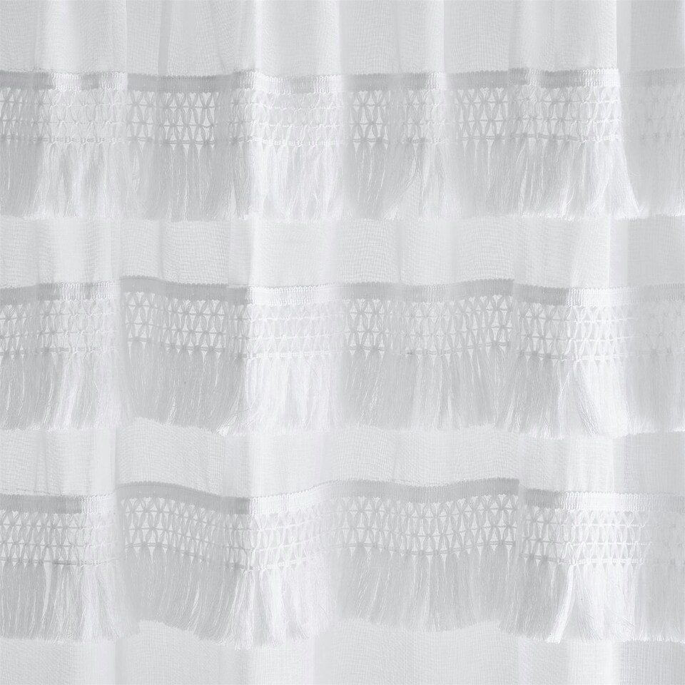image 1 of Pineapple Elephant Izmir White Tab Top Voile White | 55x54"