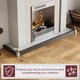 image 6 of Fire Vida Fire Vender Guard Protector Fireside Fireplace Accessory, Black & Silver