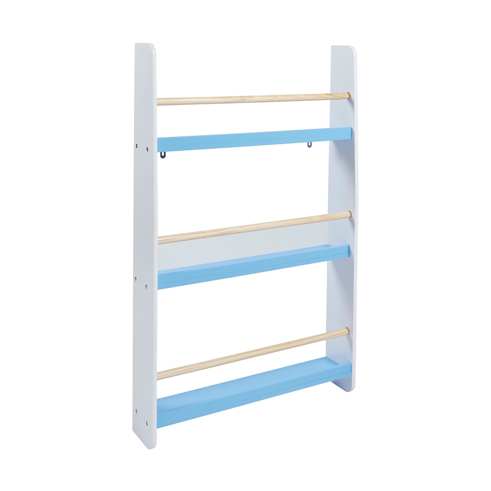image 1 of Rainbow Table and Chair & Bookshelf Set - White & Blue