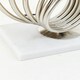 image 2 of Interiors by Premier Brushed Chrome Spoke Table Lamp White
