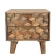 image 1 of Geometric 2 Drawer Bedside - Mango Wood - L40 x W40 x H50 cm - Mango Light Finish
