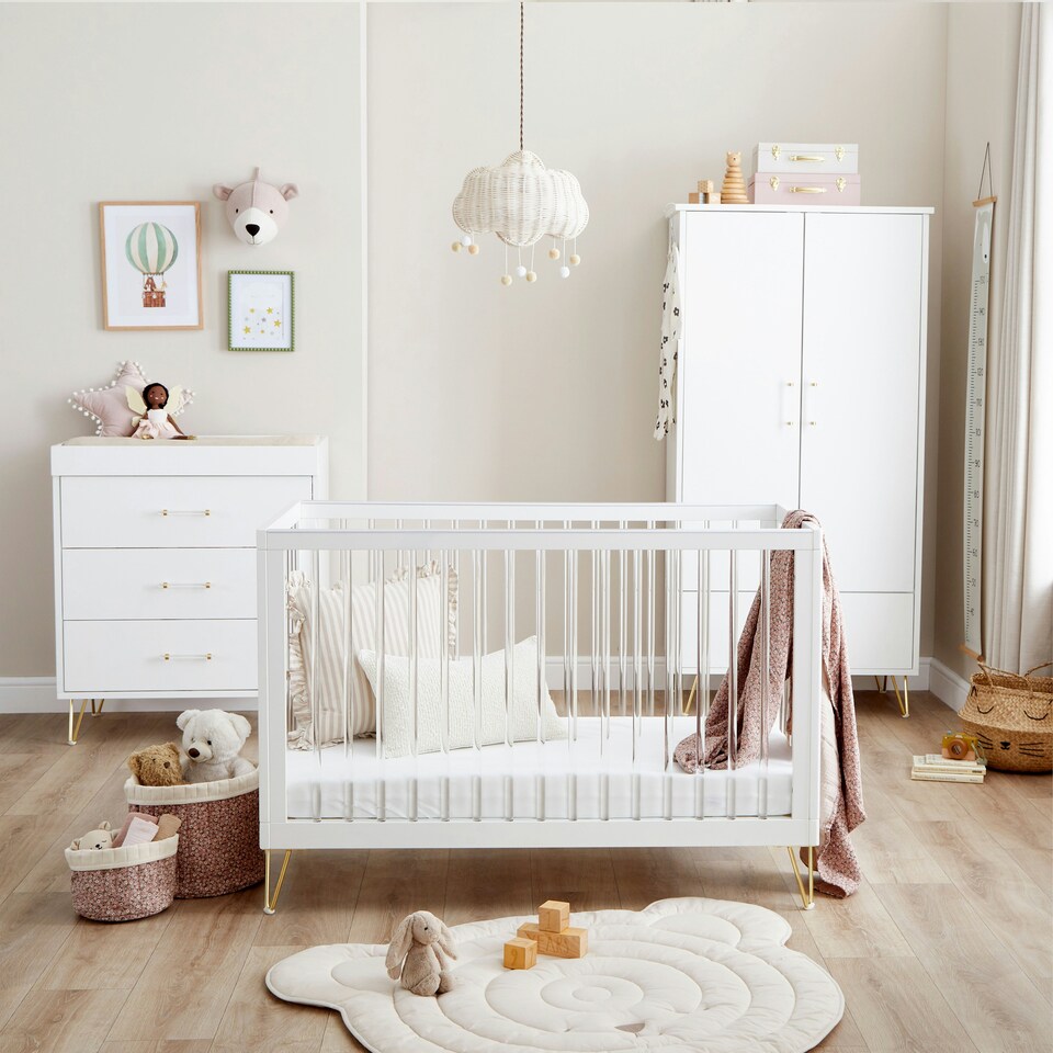 image 1 of Babymore Kimi Acrylic 3 Piece Nursery Room Set
