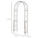 image 5 of Outsunny Metal Garden Arch Trellis, Decorative Arbour Archway for Walkway Path Ceremony Wedding Party, 120 x 30 x 226cm