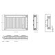 image 4 of 750mm (H) 800mm (W) - Type 21 Radiator - Double Panel - Single Convector - White Enamel (RAL 9016) (0.75m x 0.8m) (30" x 32")