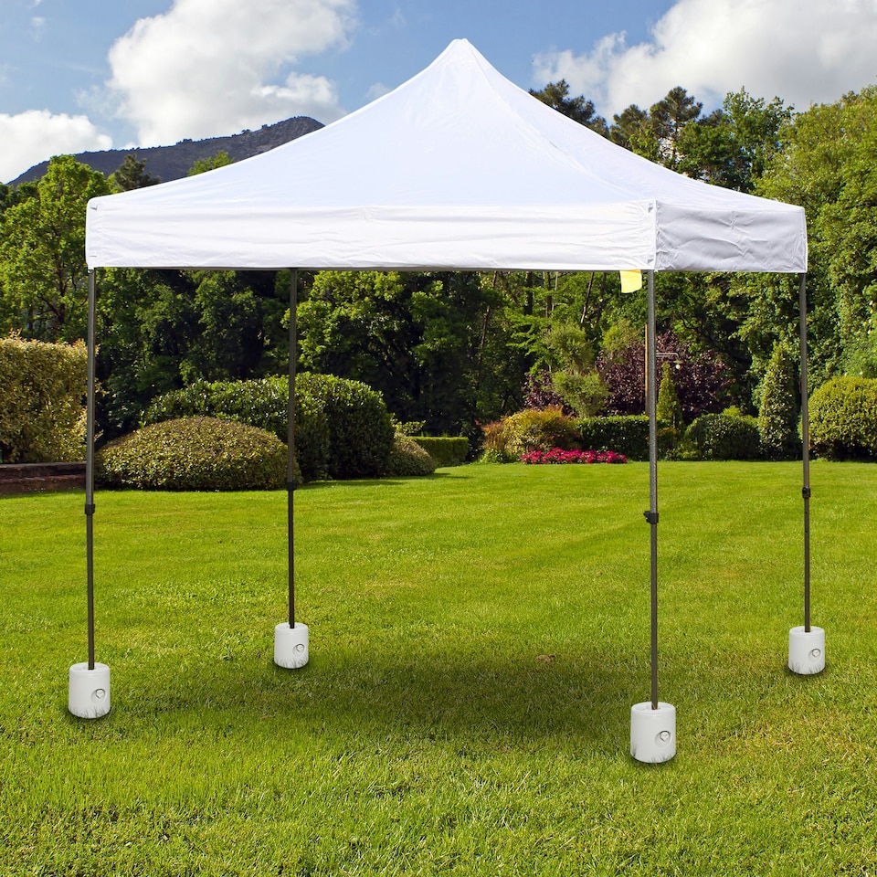 image 1 of Outsunny Tent Weight Base 4pcs Gazebo Foot Leg Anchor Weights Marquee White