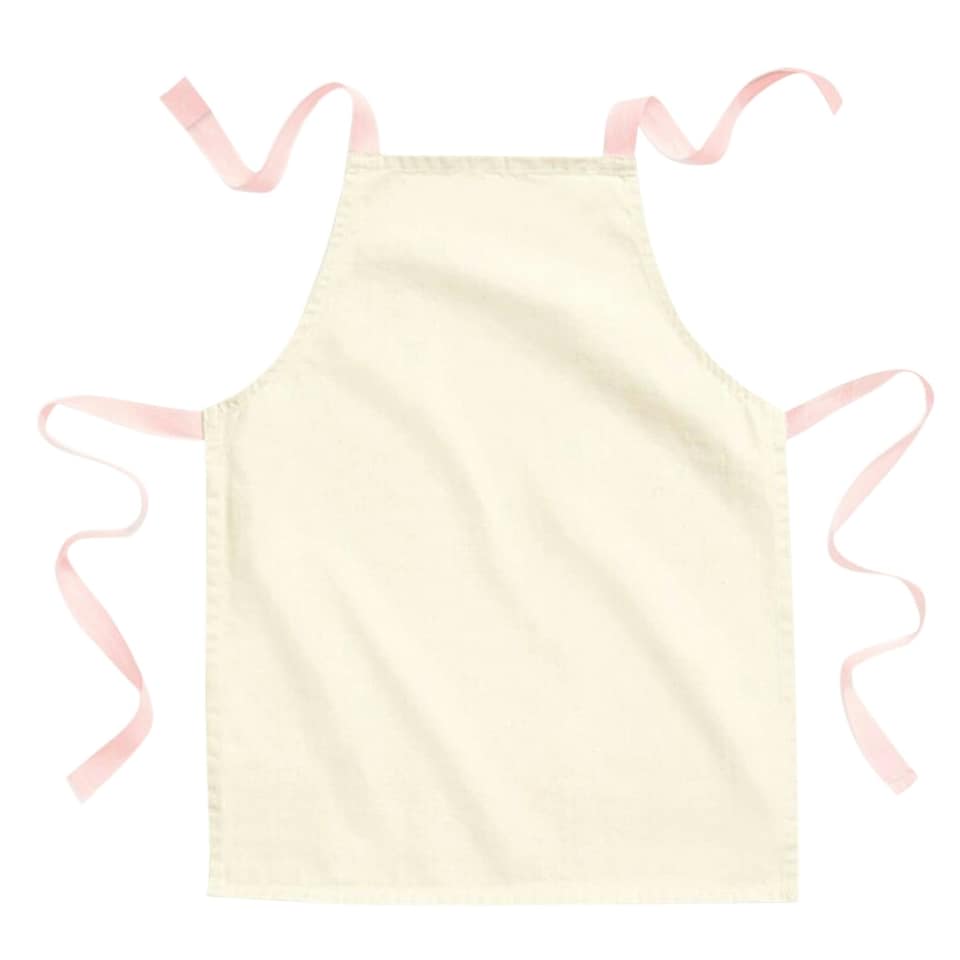 Westford Mill Childrens/Kids Junior Cotton Craft Apron - Natural/Pastel Pink - One Size