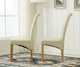 image 3 of MCC Direct Deluxe High Back Leather Dining Chairs Cream