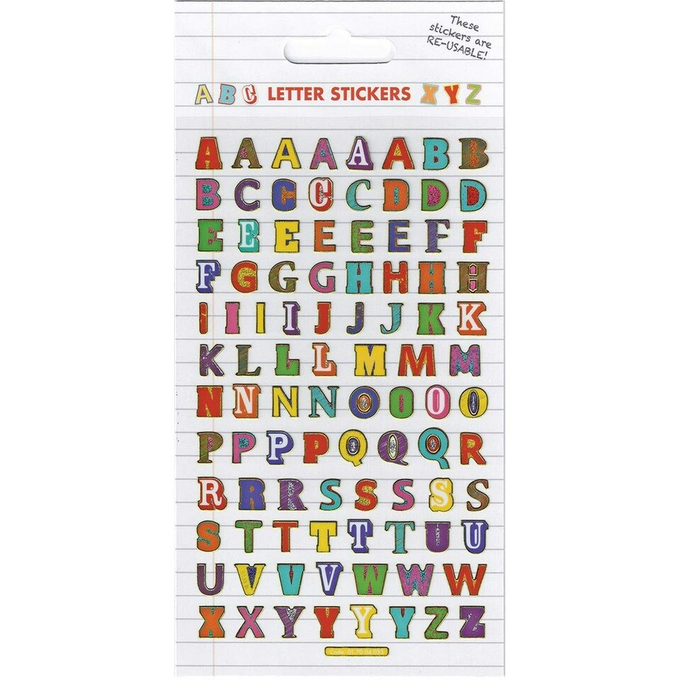 Paper Projects Reusable Letters Stickers - Multicoloured - One Size