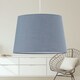 image 3 of Grey Cotton 28cm Tapered Cylinder Pendant or Lamp Shade | Grey | Medium | 1