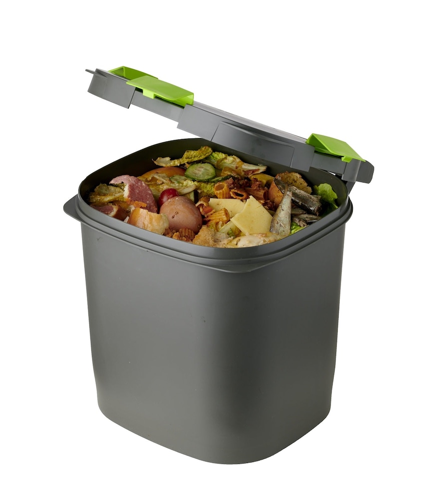image 1 of Maze Twin Pack Bokashi Bin with 1kg Bokashi | Black | Black | One Size