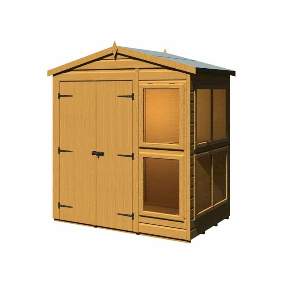 image 1 of Sun Hut 6 x 4 Feet Potting Shed - L119 x W185.8 x H214.6 cm | Brown