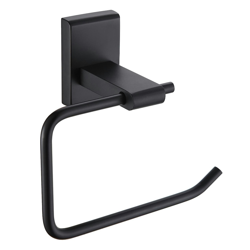 image 1 of Showerdrape Unity Black Stainless Steel Wall Mounted 7 Piece Bathroom Accessory Set