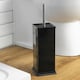 image 8 of Harbour Housewares Square Toilet Brush & Bin Set - Black | Black | Black