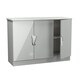 image 7 of Holborn 3 Door Sideboard in Grey Gloss & Dusk Grey (Ready Assembled) | Grey | Grey Gloss & Dusk Grey