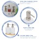 image 2 of Harbour Housewares 2pc Prism Glass Soap Dispenser Set with Bamboo Tray - 330ml