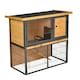 image 1 of PawHut Guinea Pig Hutch, Elevated Pet House w/ Tray & Ramp, Yellow