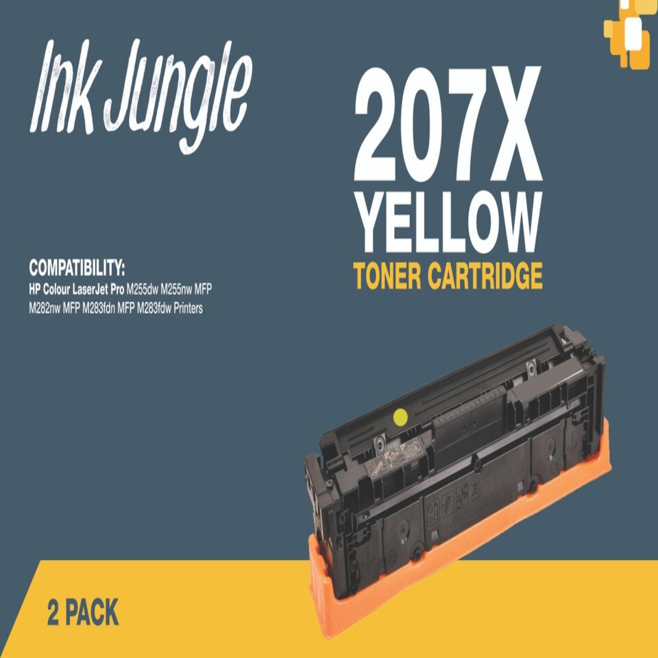 image 1 of 2x Compatible HP 207X Yellow Toner Cartridges Yellow