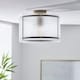 image 4 of Traynor Clear And Antique Brass Flush Ceiling Light