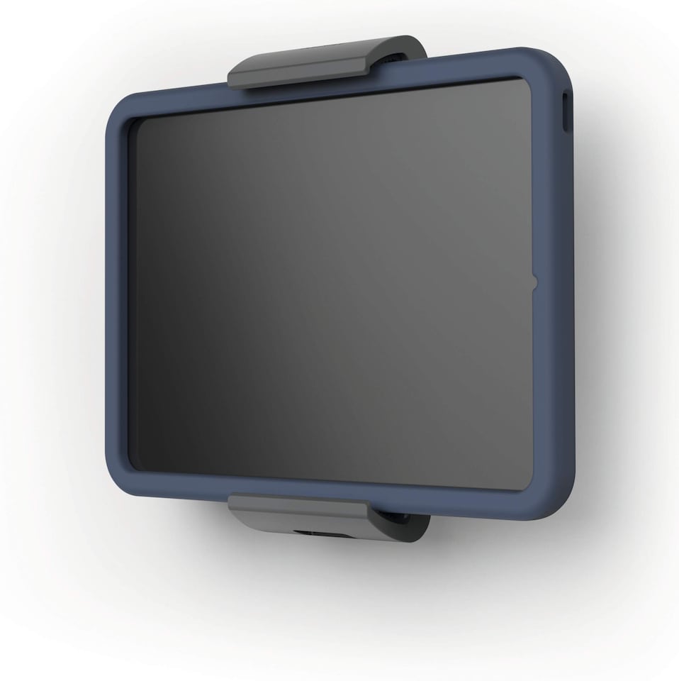 image 1 of Durable Universal Aluminium 360 Tablet Holder iPad Wall Mount | XL for Cases | Silver