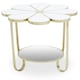 image 1 of Jodie White Top Petal Shape Table Gold