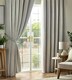image 1 of Chenille Blackout Pencil Pleat Taped Top Curtains - 117cm x 137cm - Silver