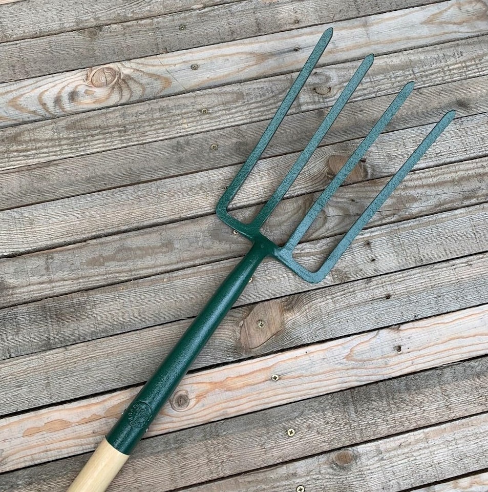 image 1 of Pegdev Ergonomic Steel Garden Fork 30" Handle Blade Forged Durable