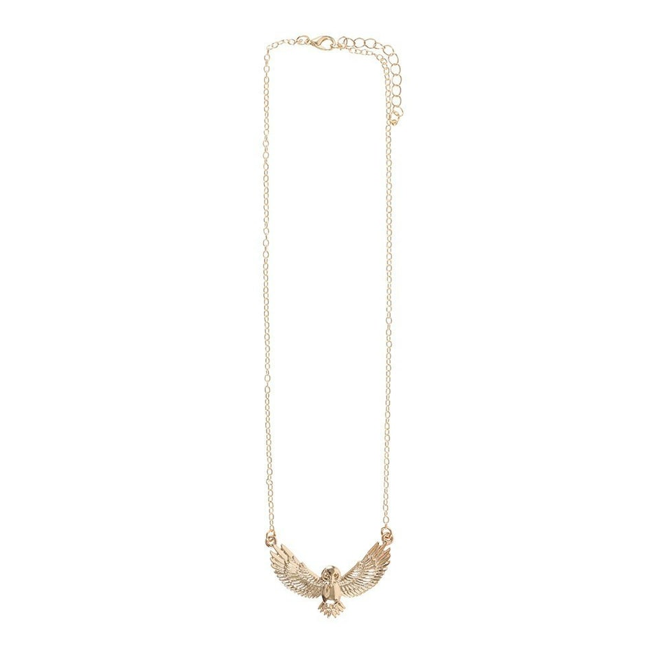 image 1 of Something Different Night Owl Necklace & Card - Navy/Gold - One Size Blue | One Size