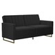 image 1 of Skylar Sofa Bed in Velvet Black Black | BLACK